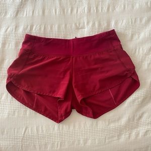Red/Pink Lululemon Speed Short size 4